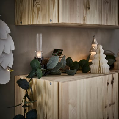 SMYCKA Guirlande artificielle, intérieur/extérieur/eucalyptus, 3 ¼ yard