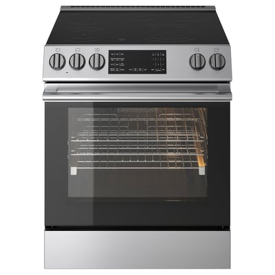 SNESSLINGE Cuisinière à surface vitrocéramique, acier inox, 30 "