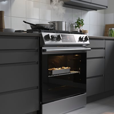 SNESSLINGE Cuisinière av table cuisson à gaz, acier inox, 30 "