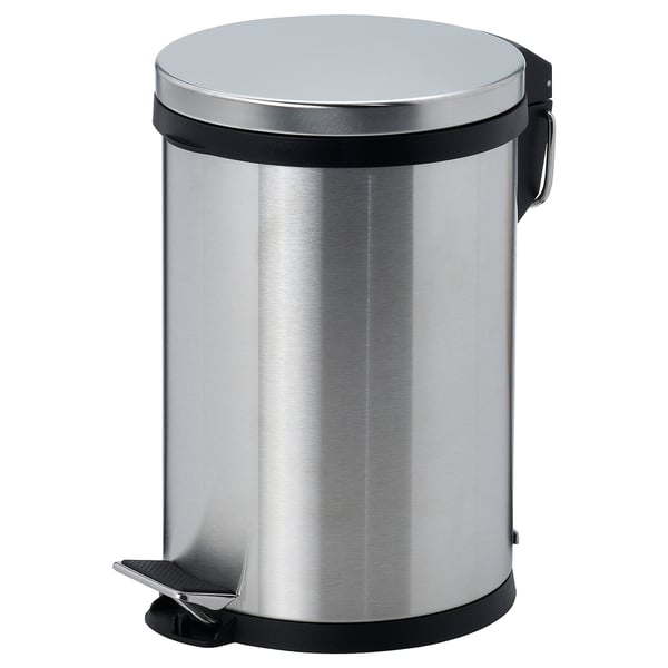 Petite poubelle salle de bain inox 3 litres (par pièce)