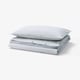 SOLFIBBLA Housse de couette et taie(s), blanc bleu/rayure, 1 place