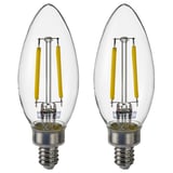 SOLHETTA Ampoule à DEL E12 250 lumens, flamme/clair