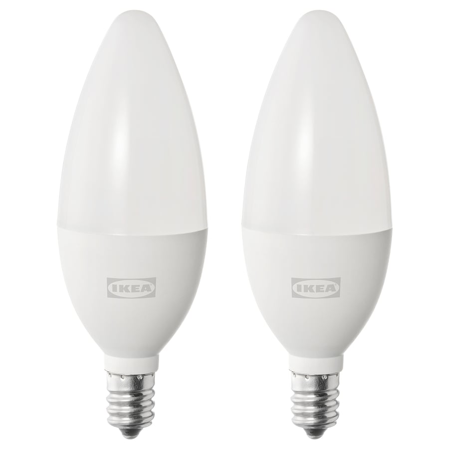 SOLHETTA ampoule à DEL E12 450 lumens, flamme/opalin IKEA CA