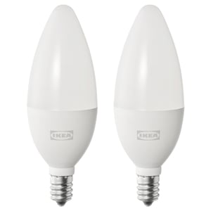 SOLHETTA Ampoule à DEL E12 450 lumens, flamme/opalin