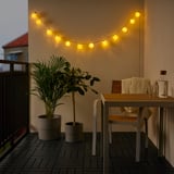 SOLVINDEN Guirlande lumineuse à DEL 12 amp, extérieur/à pile blanc
