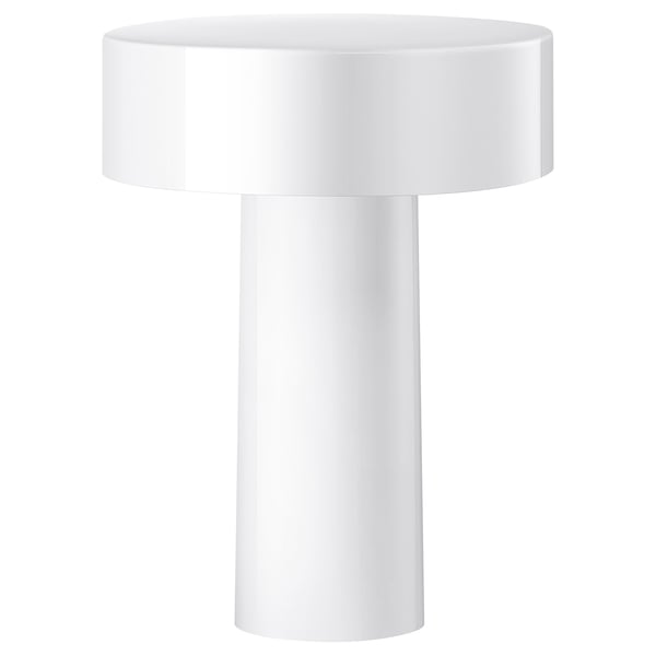 SOLVINDEN Lampe de table à DEL, à pile/extérieur blanc, 7 7/8 "