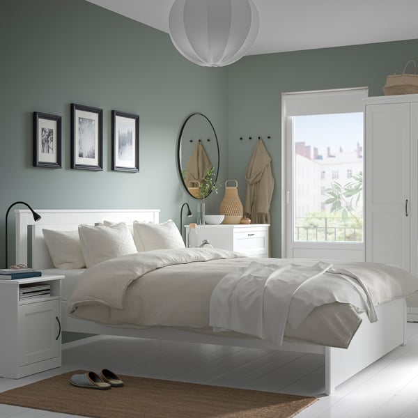 SONGESAND Mobilier chambre, ensemble de 5, blanc, Deux places