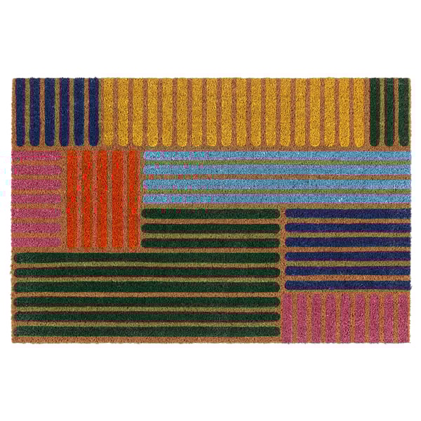 SPÅRDJUP Paillasson, intérieur, multicolore/rayure, 2 ' 0 "x2 ' 11 "