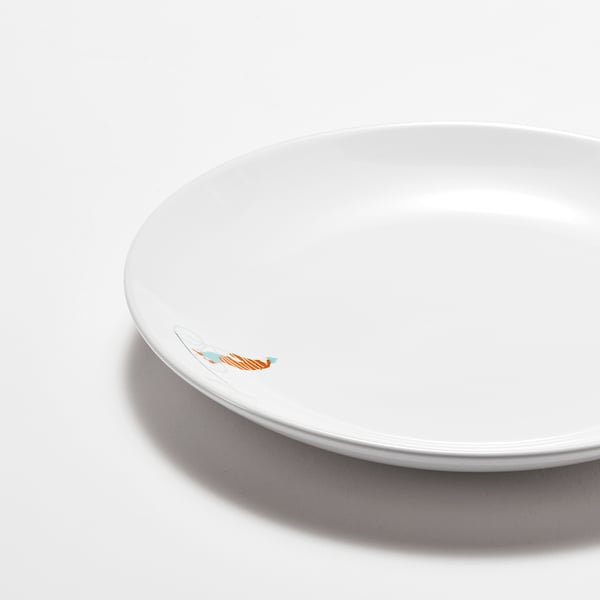 SPJUTLILJA Assiette à salade, à motifs, 8 "