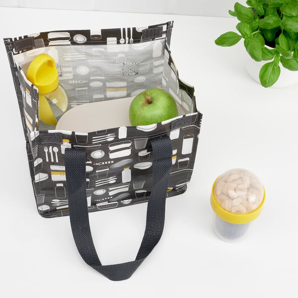 SPLITTERNY Boîte à en-cas, gris/jaune, 10 oz