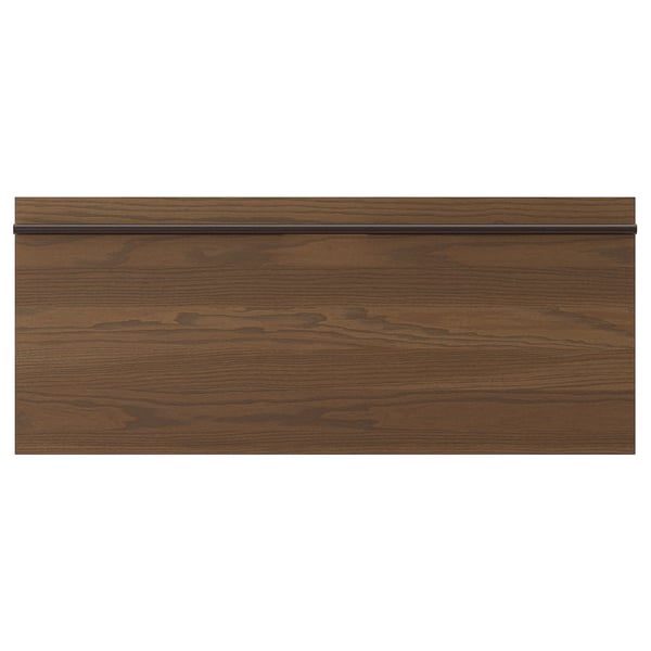STENSTA Façade de tiroir, brun foncé frêne plaqué, 36x15 "
