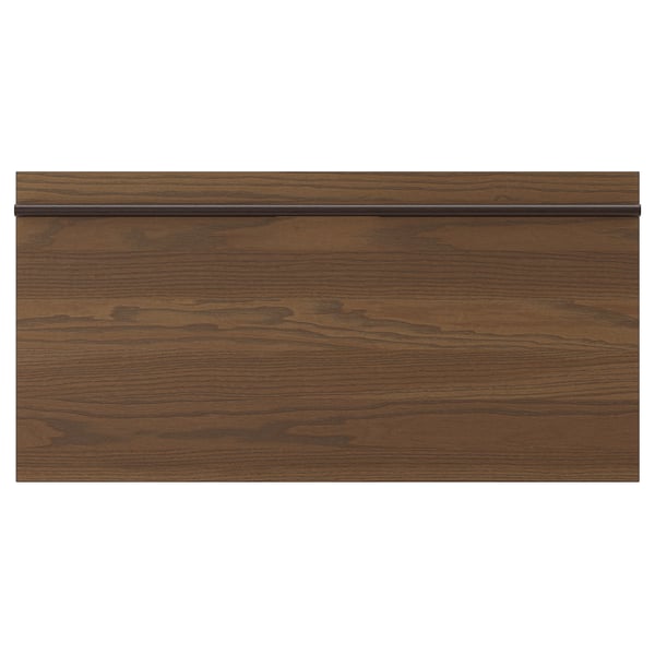 STENSTA Façade de tiroir, brun foncé frêne plaqué, 30x15 "