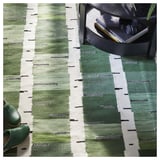 STOCKHOLM 2025 Tapis tissé plat, vert/blanc/noir tissé à la main, 7 ' 10 "x9 ' 10 "