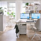 STUBBERGET Support pour 2 écrans, blanc