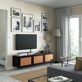 STUDSVIKEN Porte, façade de tiroir, brun foncé/peuplier tressé, 23 1/2x15 "