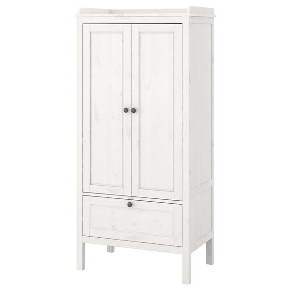 SUNDVIK Armoire-penderie, blanc, 31 1/2x19 5/8x67 3/8 "
