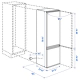 SUPERKALL Réfrigérateur encastrable, encastrable, 8.8 cu.ft