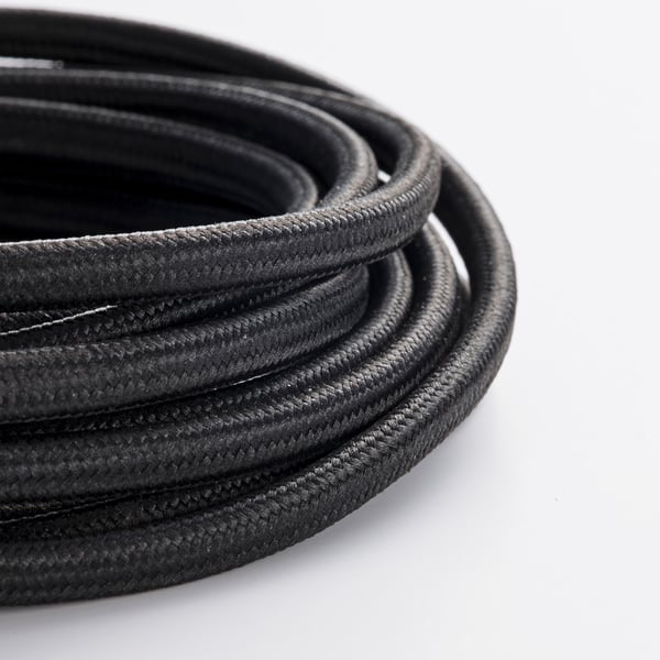 SYMFONISK Cordon d'alimentation, textile/noir, 11 ' 6 "