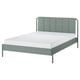 Option : TÄLLÅSEN Structure lit matelassée+matelas, Kulsta gris-vert/Vesteröy mi-ferme, Deux places