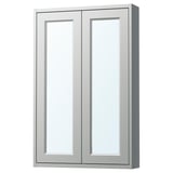 TÄNNFORSEN Armoire à pharmacie 2 portes, gris clair, 24x6x37 "