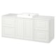 TÄNNFORSEN / ORRSJÖN Meuble de sdb avec lavabo, blanc/blanc marbré, 61x21 1/2x28 3/8 "