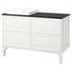TÄNNFORSEN / ORRSJÖN Meuble de sdb avec lavabo, blanc/noir marbré, 49x21 1/2x35 3/8 "