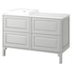 TÄNNFORSEN / ORRSJÖN Meuble de sdb avec lavabo, gris clair/blanc marbré, 49x21 1/2x35 3/8 "