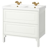 TÄNNFORSEN / ORRSJÖN Meuble-lav à tiroirs/lav/mitigeurs, blanc, 37 1/8x21 3/4x34 5/8 "
