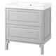 TÄNNFORSEN / ORRSJÖN Meuble sdb avec tiroirs/lavabo, gris clair, 31x21 3/4x34 5/8 "
