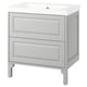 TÄNNFORSEN / ORRSJÖN Meuble sdb avec tiroirs/lavabo, gris clair, 31x21 3/4x34 5/8 "