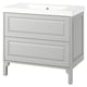 TÄNNFORSEN / ORRSJÖN Meuble sdb avec tiroirs/lavabo, gris clair, 37x21 3/4x34 5/8 "