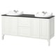 TÄNNFORSEN / RUTSJÖN Mbles-lavabo/lav semi-enc/mitigeurs, blanc/noir marbré, 67x21 1/2x37 1/8 "