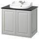 TÄNNFORSEN / RUTSJÖN Meuble à tiroirs/lavabo/mitigeur, gris clair/noir marbré, 31x21 1/2x30 1/8 "