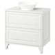 TÄNNFORSEN / VÄSTERSJÖN Meuble sdb avec tiroirs/lavabo, blanc/blanc marbré, 31x21 1/2x35 7/8 "