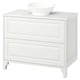 TÄNNFORSEN / VÄSTERSJÖN Meuble sdb avec tiroirs/lavabo, blanc/blanc marbré, 37x21 1/2x35 7/8 "