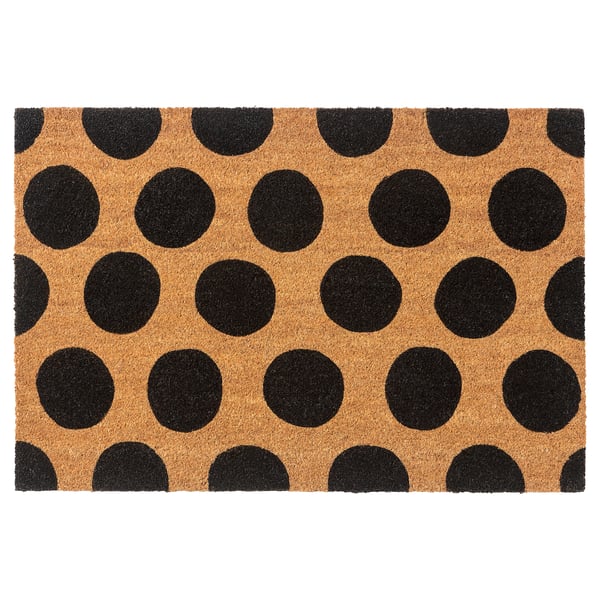TÅGFORDON Paillasson, noir/motif à pois, 2 ' 0 "x2 ' 11 "