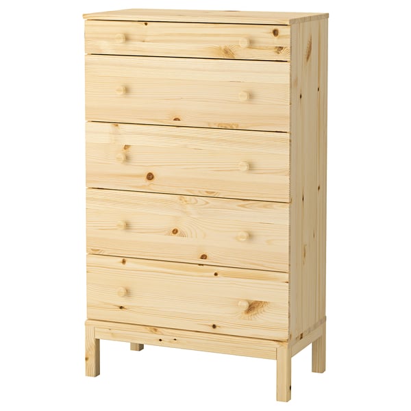 TARVA Commode à 5 tiroirs, pin, 29 7/8x50 "