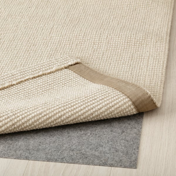 TELEMAST Tapis tissé plat, blanc, 5 ' 3 "x7 ' 7 "