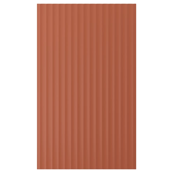 TERRSJÖ Porte, brun-rouge motif cannelé, 24x40 "