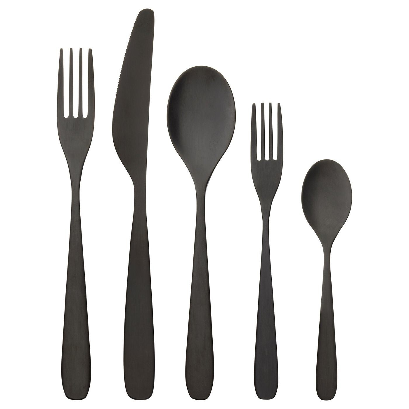 Couverts Ikea Noir TILLAGD Service couverts 20 p - noir - IKEA