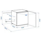 TILLREDA Réfrigérateur, autoportant/blanc, 2 cu.ft