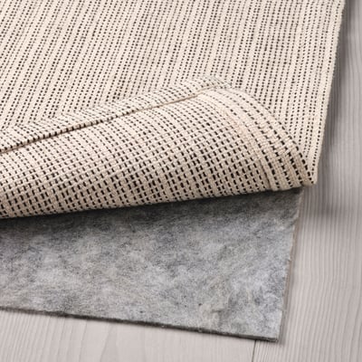 TIPHEDE Tapis tissé plat, écru/noir, 7 ' 3 "x9 ' 2 "