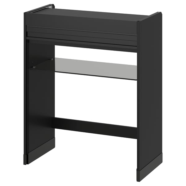 TITTEBO Rangement à rideau pr petit électro, noir, 24 "