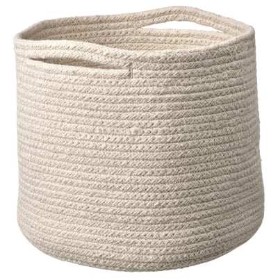TJABBIG Panier, écru, 9 ¾x9 "