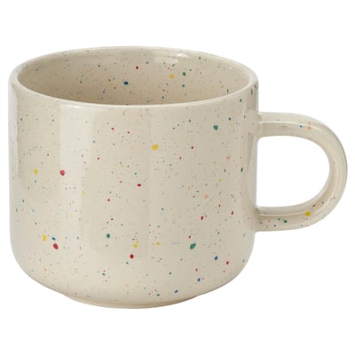 TOBISFISK Tasse, à motifs/beige, 17 oz