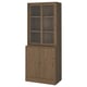 TONSTAD Rangement avec portes vitrées coul, brun chêne plaqué teinté/verre clair, 32 1/8x18 5/8x78 7/8 "