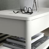 TONSTAD Table d'appoint, blanc cassé, 25 1/4x15 3/4 "