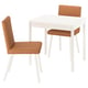 TONSTAD / TONSTAD Table et 2 chaises, blanc cassé/Bomstad brun doré blanc cassé, 31 1/2/47 1/4x27 1/2 "