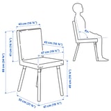 TONSTAD / TONSTAD Table et 2 chaises, blanc cassé/Bomstad brun doré blanc cassé, 31 1/2/47 1/4x27 1/2 "