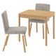 TONSTAD / TONSTAD Table et 2 chaises, chêne plaqué/Viarp beige/brun eff chêne, 31 1/2/47 1/4x27 1/2 "